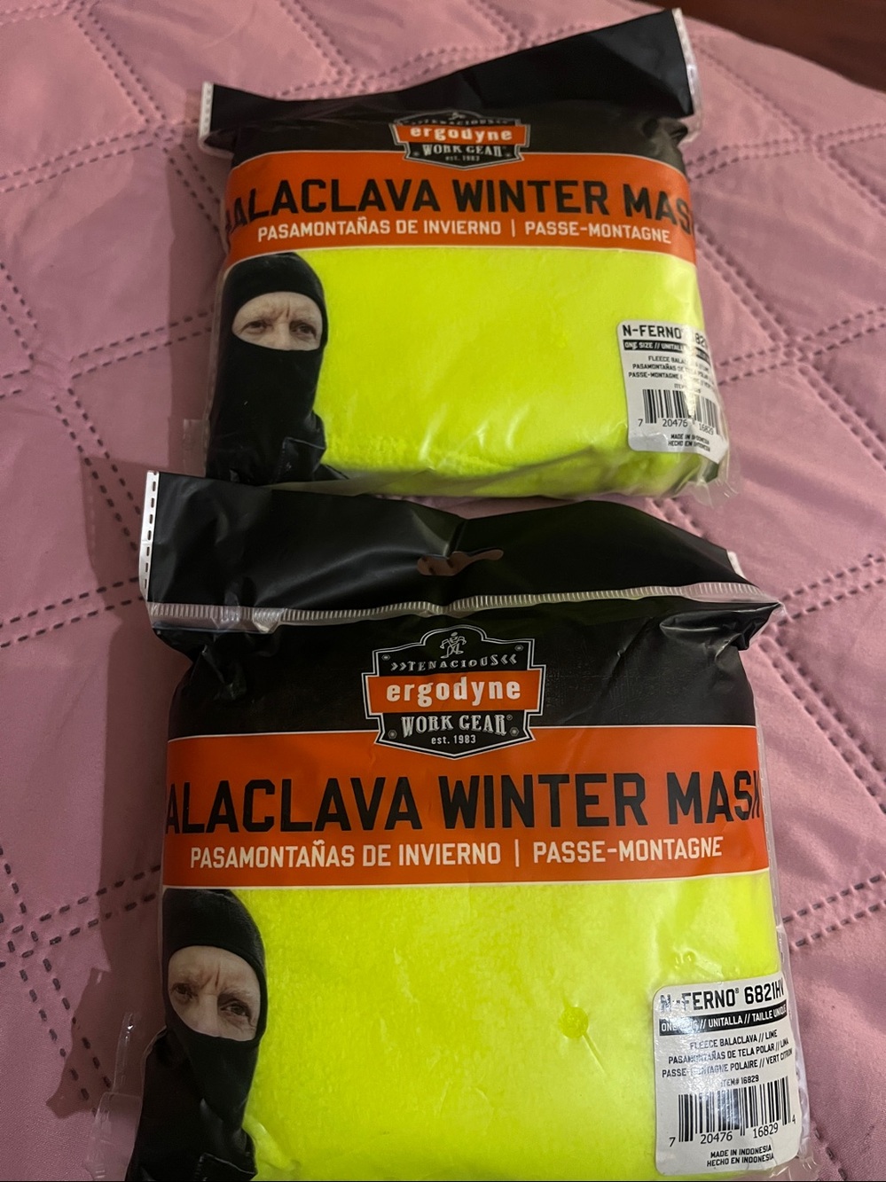 Set Neon Yellow men’s Winter Balaclava - High Visibility